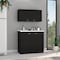 Tuhome Zurich Cabinet Set, Two Shelves, Black SLW6761 - alternate 7